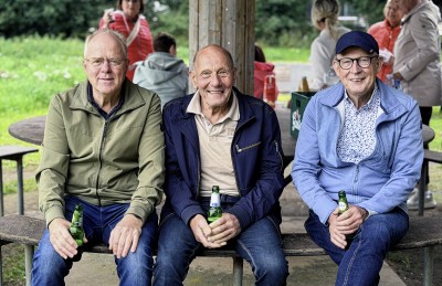De oprichters van de 60+-club: Frans Baalhuis, Frans Niehoff en Frans Groeneveld.